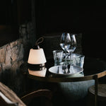 Liv Dark Brown Rechargeable Lamp – Leather Strap, Dimmable, 3 Light Modes, Cordless - Tavellio