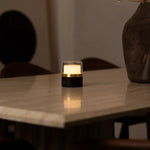 Leo Dark Brown Compact Cordless Rechargeable Lamp – Wood, Dimmable Light Tavellio