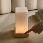 Zayn Light Brown Wooden Rechargeable Lamp l Dimmable & Cordless & Good Battery Tavellio