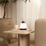 Liv Dark Brown Rechargeable Lamp – Leather Strap, Dimmable, 3 Light Modes, Cordless Tavellio