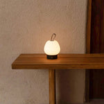 Cooper Dark Brown Wooden Rechargeable Table Lamp – Cordless, Dimmable & Stylish Tavellio