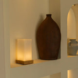Zayn Light Brown Wooden Rechargeable Lamp l Dimmable & Cordless & Good Battery - Tavellio