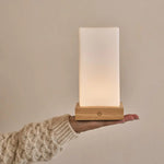 Zayn Light Brown Wooden Rechargeable Lamp l Dimmable & Cordless & Good Battery Tavellio