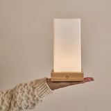 Zayn Light Brown Wooden Rechargeable Lamp l Dimmable & Cordless & Good Battery Tavellio