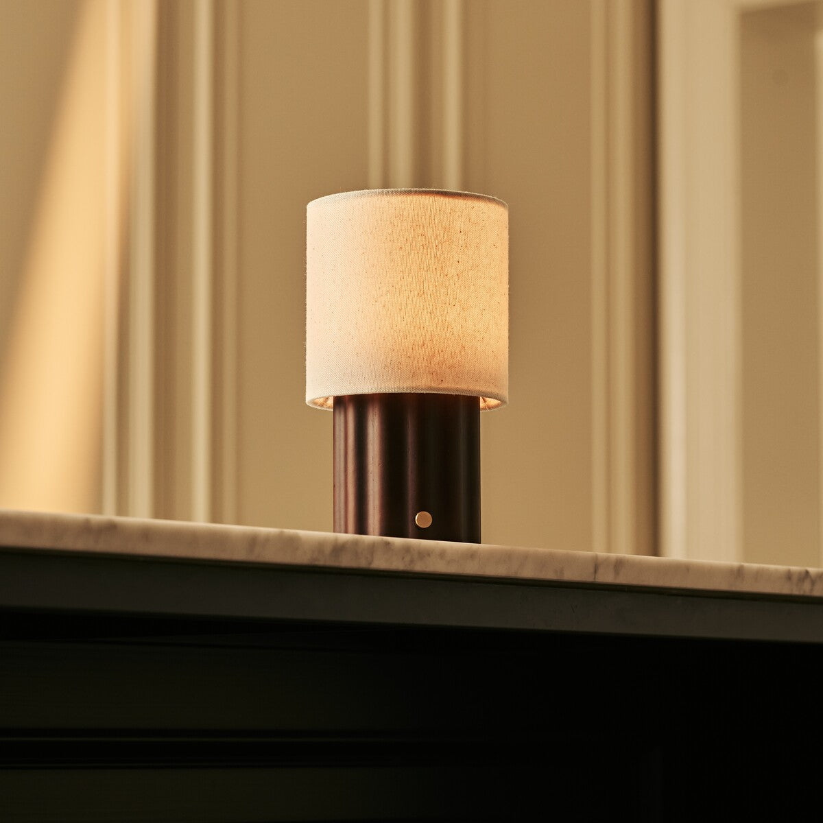 Jacqueline Dark Brown Rechargeable Table Lamp | 3 Light Modes, Dimmable & Modular Shade