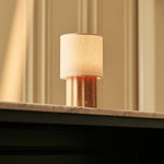  Jacqueline Light Brown Rechargeable Table Lamp | 3 Light Modes, Dimmable & Modular Shade
