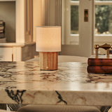  Jacqueline Light Brown Rechargeable Table Lamp | 3 Light Modes, Dimmable & Modular Shade