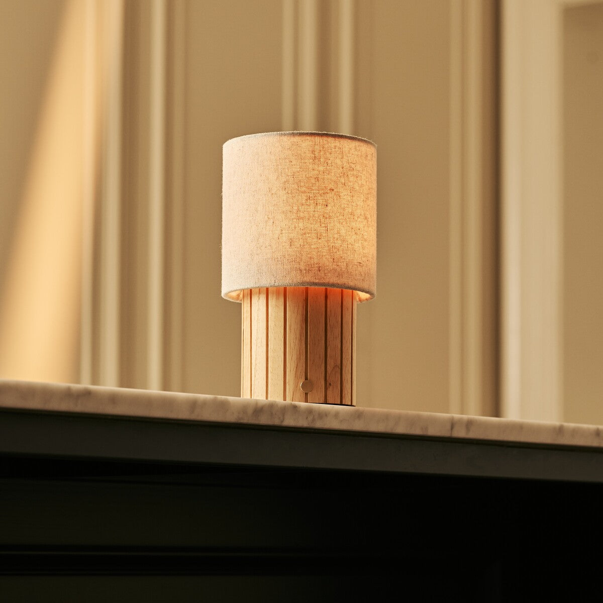 Jolene Light Brown Rechargeable Table Lamp | Cordless, Stylish & 3 Light Modes