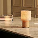 Jolene Light Brown Rechargeable Table Lamp | Cordless, Stylish & 3 Light Modes