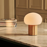  Jord Light Brown Rechargeable Table Lamp | Cordless, Unique & Up to 100 Hours of Light