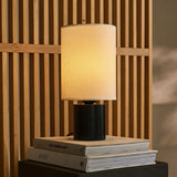 Kiko Black Table Lamp – Cozy Black & Beige Desk Lamp with E27 Fitting Tavellio