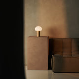 Sam Lichtbruin Houten Tafellamp met Glas & Oplaadbare Batterij | Dimbare & Veelzijdige Verlichting
