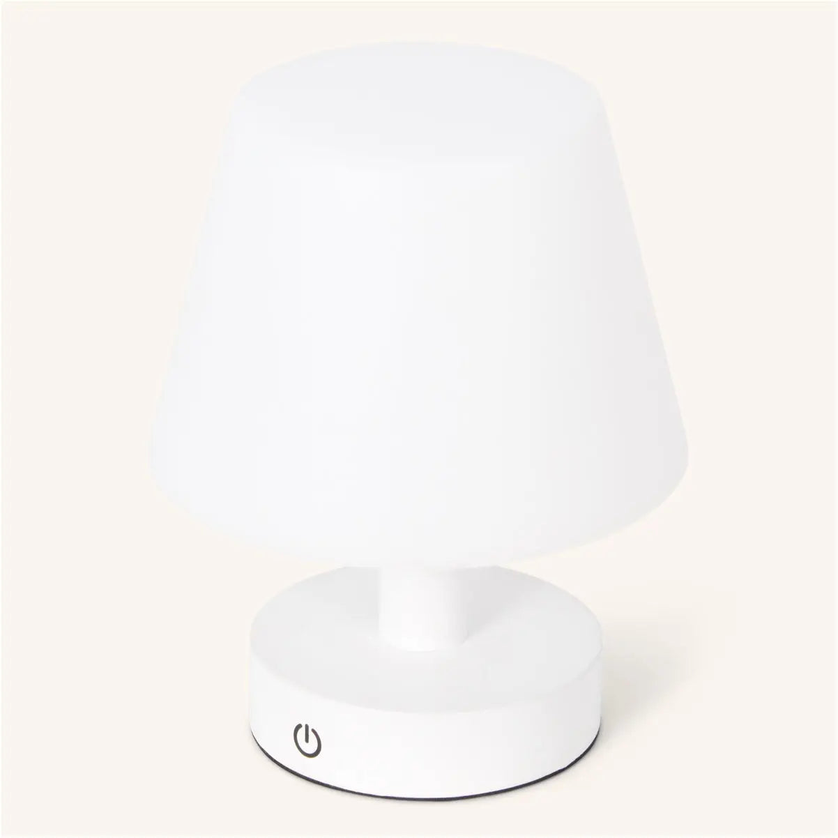 Teddy White Wooden Rechargeable Table Lamp – Dimmable, USB-C, 80-Hour Battery Tavellio