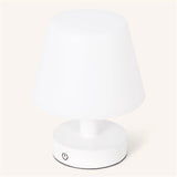Teddy White Wooden Rechargeable Table Lamp – Dimmable, USB-C, 80-Hour Battery Tavellio