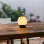 Cooper Dark Brown Wooden Rechargeable Table Lamp – Cordless, Dimmable & Stylish Tavellio