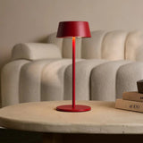 Hugo Berry Red Rechargeable Iron Table Lamp - Dimmable, Stylish & Cordless Tavellio