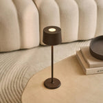 David Mocha Brown Rechargeable Table Lamp 2 in 1 with Adjustable Height – Dimmable & Cordless with 120 Hours Battery Tavellio