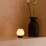 Cooper Dark Brown Wooden Rechargeable Table Lamp – Cordless, Dimmable & Stylish Tavellio