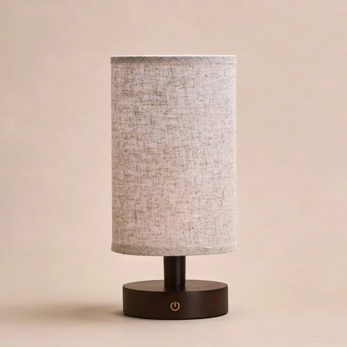 Ben Wooden Dark Brown Table Lamp – Rechargeable, Dimmable, USB-C Powered Tavellio