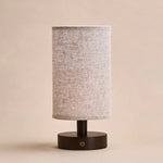 Ben Wooden Dark Brown Table Lamp – Rechargeable, Dimmable, USB-C Powered Tavellio