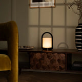 George Dark Brown Wooden Lamp – Rechargeable, Dimmable & Portable Tavellio