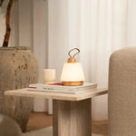 Liv Light Brown Rechargeable Lamp – Leather Strap, Dimmable, Cordless Tavellio