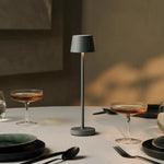 Combi Set Professional – 8 x Vondel Mini Mouse Grey Rechargeable Table Lamps & 1 x Central Station Wireless Charging Station with Q1-Technology – Perfect for Restaurants, Hospitality & Hotels Tavellio