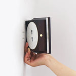 Lane Donkerbruin draadloze wandlamp, oplaadbaar, dimbaar, van natuurlijk hout, 5000K wit licht Tavellio