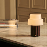 Laurent Dark Brown Rechargeable Table Lamp | Up to 100 Hours of Light, Versatile & Wood