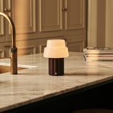 Laurent Dark Brown Rechargeable Table Lamp | Up to 100 Hours of Light, Versatile & Wood