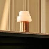 Laurent Light Brown Rechargeable Table Lamp | Up to 100 Hours of Light, Versatile & Wood