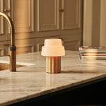 Laurent Light Brown Rechargeable Table Lamp | Up to 100 Hours of Light, Versatile & Wood
