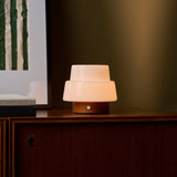 Lekeisha Petit Châtaigne Lampe de Table Sans Fil Rechargeable en Bois