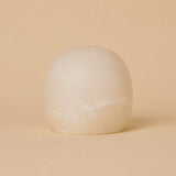 Sol Medium Silver Travertine and Alabaster Rechargeable Table Lamp