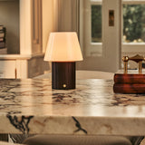 Lex Dark Brown Rechargeable Table Lamp | Stylish, Cordless & 3 Light Modes