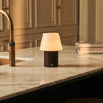 Lex Dark Brown Rechargeable Table Lamp | Stylish, Cordless & 3 Light Modes