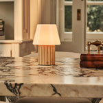  Lex Light Brown Rechargeable Table Lamp | Stylish, Cordless & 3 Light Modes