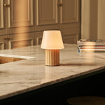  Lex Light Brown Rechargeable Table Lamp | Stylish, Cordless & 3 Light Modes