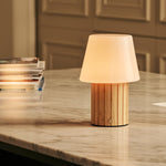  Lex Light Brown Rechargeable Table Lamp | Stylish, Cordless & 3 Light Modes