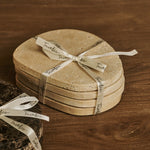 Li Coasters Set Organic Travertine Travertino Classico