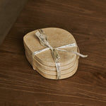 Li Coasters Set Organic Travertine Travertino Classico