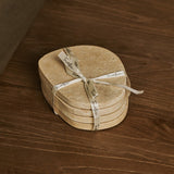Li Coasters Set Organic Travertine Travertino Classico