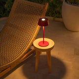 Hugo Berry Red Rechargeable Iron Table Lamp - Dimmable, Stylish & Cordless Tavellio