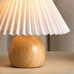 Nathalie Light Brown Modern and Retro Rechargeable Lamp l Dimmable, Wood and Paper Beautiful Paper Shade Tavellio