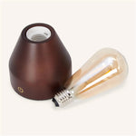 Zavi Dark Brown Rechargeable LED Table Lamp – Cordless, Dimmable, 80-Hour Battery Tavellio