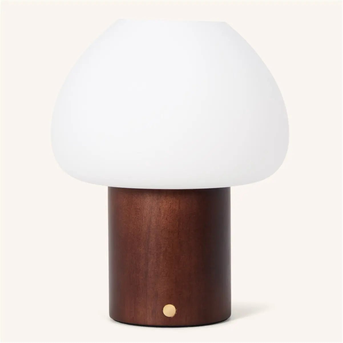 Fynn Dark Brown Wooden Lamp – Rechargeable & Dimmable Light Tavellio