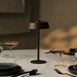 Luca Mocha Brown - USB Rechargeable Lamp l Minimalist, Playful & Dimmable