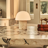 Maes Beige – Travertino Classico Travertine  Rechargeable Table Lamp | Elegant, Stylish & Functional