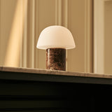 Maes Brown – Emperador Dark Marble Rechargeable Table Lamp | Elegant, Stylish & Functional