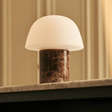 Maes Brown – Emperador Dark Marble Rechargeable Table Lamp | Elegant, Stylish & Functional